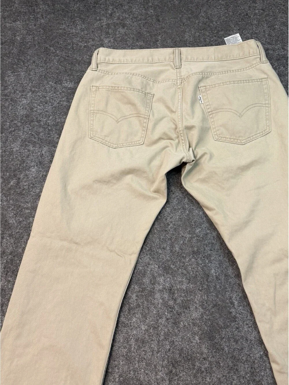 Levis 514 Straight Fit Jeans Mens 34x32 Khaki Tan 100% Cotton Casual Pants